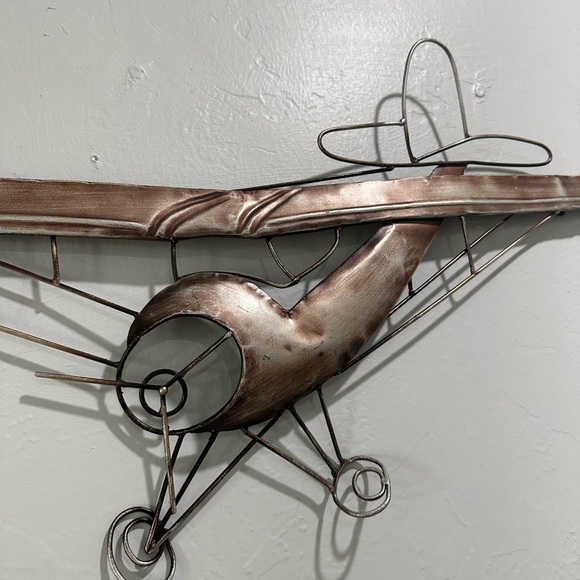 Metal art plane airplane 3D wall art pilot - Picture 3 of 3